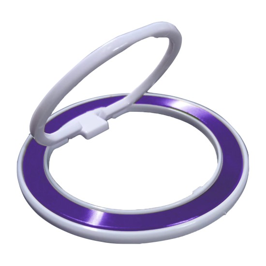 Ring Bracket for All Smartphones 360° Rotation Purple/White